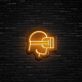Person mit VR-Headset LED-Neonschild für Gaming Lounge