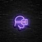 Person mit VR-Headset LED-Neonschild für Gaming Lounge