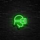 Person mit VR-Headset LED-Neonschild für Gaming Lounge