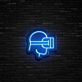 Person mit VR-Headset LED-Neonschild für Gaming Lounge
