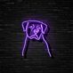 Hundekopf LED-Neonschild Wohnzimmer Haustierladen