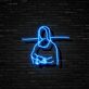 Porträt einer Frau im Stil der Mona Lisa LED-Neonschild für Wohnzimmer Kunstgalerie