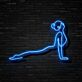 Frau in Yoga-Pose LED-Neonschild für Yoga Studio