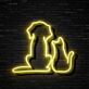 Hund und Katze Silhouette LED-Neonschild für Wohnzimmer oder Tiergeschäft