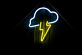Gewitterwolke mit Blitz LED-Neonschild für Bar und Wohnzimmer