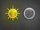 lächelnde Sonne LED-Neonschild für Kinderzimmer Wohnzimmer