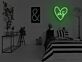 Herzförmiges LED Neonschild mit us Schriftzug für Schlafzimmer Wohnzimmer und romantische Wanddekoration