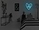 Herzförmiges LED Neonschild mit us Schriftzug für Schlafzimmer Wohnzimmer und romantische Wanddekoration