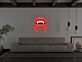 Vampirlippen mit Blutstropfen LED-Neonschild für Schlafzimmer oder Bar