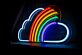 Wolke mit Regenbogen LED-Neonschild Wohnzimmer Kinderzimmer