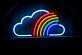 Wolke mit Regenbogen LED-Neonschild Wohnzimmer Kinderzimmer