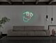 Gesicht mit Sonnenbrille LED-Neonschild Wohnzimmer Studio