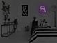 Geist Symbol LED-Neonschild für Schlafzimmer Gamingzimmer