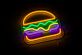 Hamburger LED-Neonschild für Restaurant und Imbiss