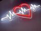 Herz mit EKG-Linie LED-Neonschild Wohnzimmer Schlafzimmer