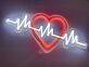 Herz mit EKG-Linie LED-Neonschild Wohnzimmer Schlafzimmer