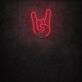 Handsymbol Rockgeste LED-Neonschild Wohnzimmer Musikraum