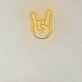 Handsymbol Rockgeste LED-Neonschild Wohnzimmer Musikraum
