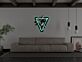 Lilienblume im Dreieck LED-Neonschild Schlafzimmer Wohnzimmer