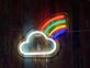 Wolke mit Regenbogen LED-Neonschild Wohnzimmer Kinderzimmer