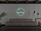 Berglandschaft mit Sonne LED-Neonschild für Wohnzimmer Esszimmer