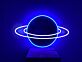 Planet mit Ring LED-Neonschild Wohnzimmer Kinderzimmer