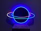 Planet mit Ring LED-Neonschild Wohnzimmer Kinderzimmer