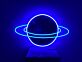 Planet mit Ring LED-Neonschild Wohnzimmer Kinderzimmer