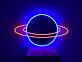 Planet mit Ring LED-Neonschild Wohnzimmer Kinderzimmer