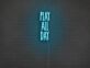 PLAY ALL DAY LED-Neonschild für Gamingraum und Wohnzimmer