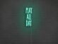 PLAY ALL DAY LED-Neonschild für Gamingraum und Wohnzimmer