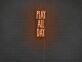 PLAY ALL DAY LED-Neonschild für Gamingraum und Wohnzimmer