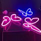 3 Butterflies On One Board Neon Sign