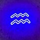 Aquarius Zodiac Neon Sign