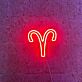 Aries Zodiac Neon Sign