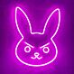 Dva Bunny Neon Sign