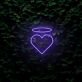 Herz mit Heiligenschein LED-Neonschild Wohnzimmer Schlafzimmer
