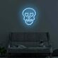 Totenkopf mit Herzaugen LED-Neonschild für Wohnzimmer oder Bar