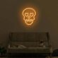 Totenkopf mit Herzaugen LED-Neonschild für Wohnzimmer oder Bar