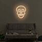 Totenkopf mit Herzaugen LED-Neonschild für Wohnzimmer oder Bar