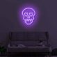 Totenkopf mit Herzaugen LED-Neonschild für Wohnzimmer oder Bar