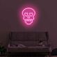 Totenkopf mit Herzaugen LED-Neonschild für Wohnzimmer oder Bar