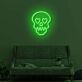 Totenkopf mit Herzaugen LED-Neonschild für Wohnzimmer oder Bar