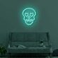 Totenkopf mit Herzaugen LED-Neonschild für Wohnzimmer oder Bar