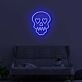 Totenkopf mit Herzaugen LED-Neonschild für Wohnzimmer oder Bar