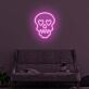 Totenkopf mit Herzaugen LED-Neonschild für Wohnzimmer oder Bar