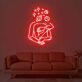 Umarmung mit Planeten und Sternen LED-Neonschild