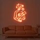 Umarmung mit Planeten und Sternen LED-Neonschild
