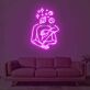 Umarmung mit Planeten und Sternen LED-Neonschild