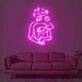 Umarmung mit Planeten und Sternen LED-Neonschild